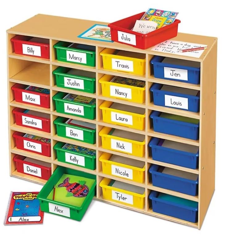 Classic Birch 8-Cubby Storage Unit Kids Wood Storage Cabinet for Daycare Preschool Modern Furniture for School Bedroom LakeShore