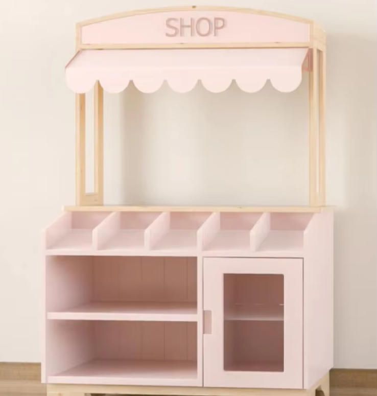 Supermarket Role-Playing Set for Kids Pretend Shopping Cart and Kitchen Toy