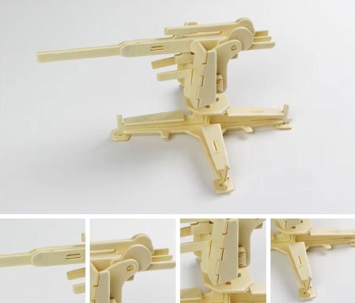 Handcrafted 3D Puzzle Wooden Toy Model DIY Educational Ornament for Kids