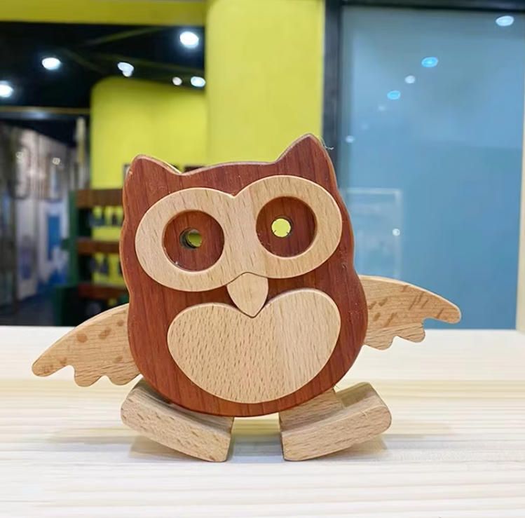 DIY Children's Wooden Toy Figure Statues with Walking Inertia Loose Parts for Woodcrafts for Downhill Slopes