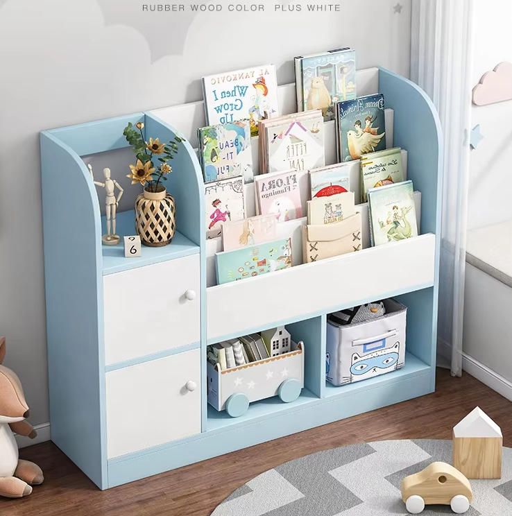 Modern Design Kids' Wooden Bookshelf Factory Wholesale for School Bedroom Living Room Supermarket Warehouse Use