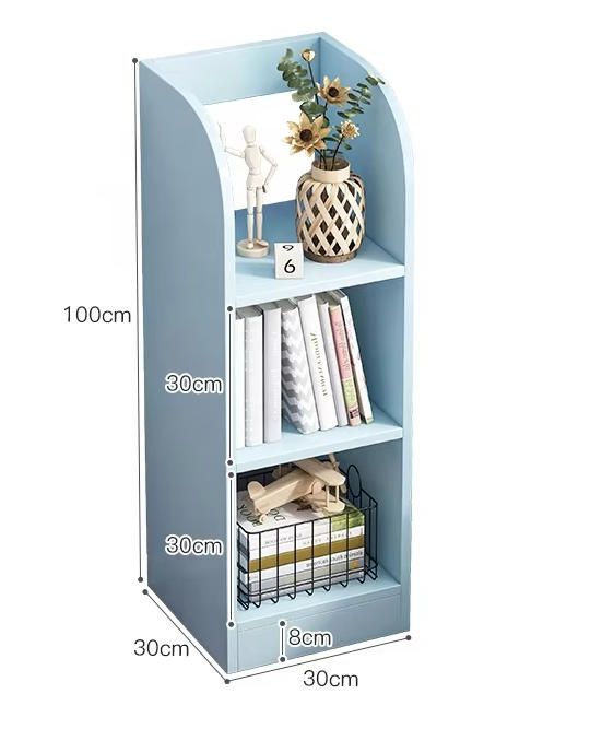 Modern Design Kids' Wooden Bookshelf Factory Wholesale for School Bedroom Living Room Supermarket Warehouse Use