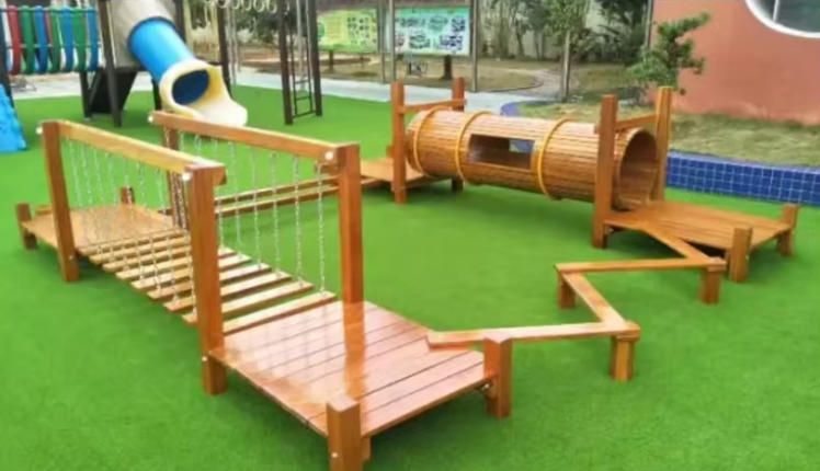 Foldable Wooden Climbing Set W/Reversible Ramp Toys for Children's Outdoor Play Climbing Frames