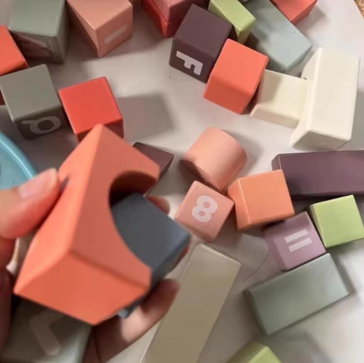 Unisex Large Particle Wooden Puzzle Building Block Toys 1-6 Years Old Baby Stacking Toys for Boys and Girls