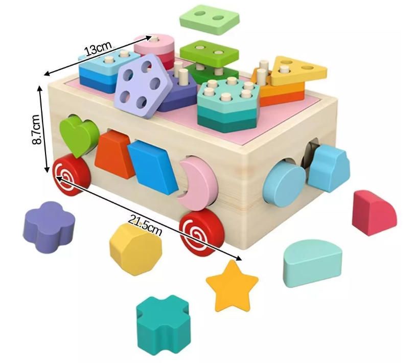 Wood Sorting Box Developmental Learning Gifts Toys for Toddlers Kids Age 3+