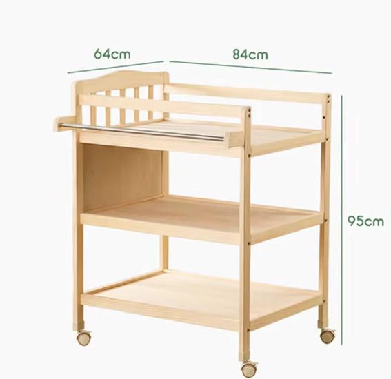Solid Wood Baby Diaper Changing Table Removable Nursing Table Bath Massage Multifunctional Baby Touch Changing Table