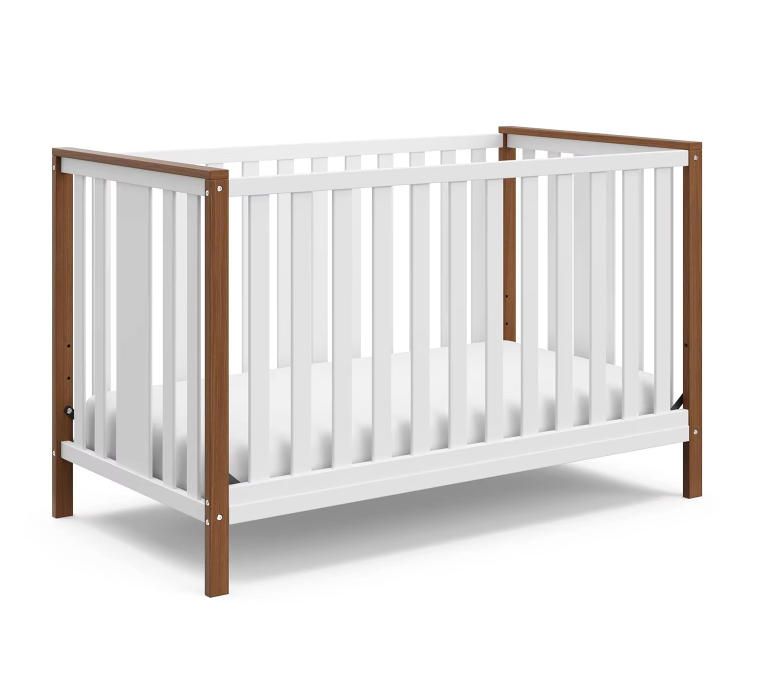 4-in-1 Convertible Kids' Crib Baby Crib to Toddler Bed & Full-Size Bed Multi-Use Furniture Solution