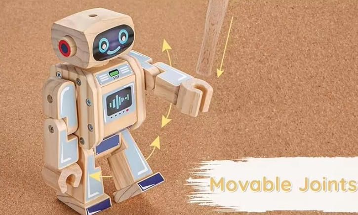Wooden Robot Assembly Toy Set Gift for Kids Woodworking Crafts Projects for Boys and Girls Woodcrafts