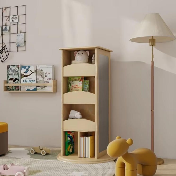 Children's Wooden Multifunctional Wardrobe, Bookshelf, and Storage Rack for Clothes and Toys