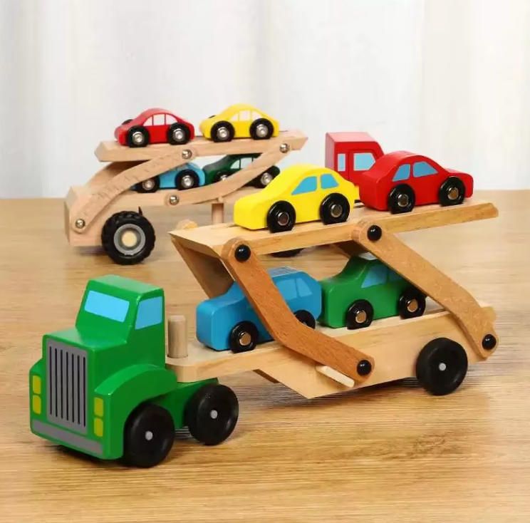 Versatile Detachable Wooden Building Block Vehicle Model Children's Transport Engineering Truck Simulation Woodcrafts