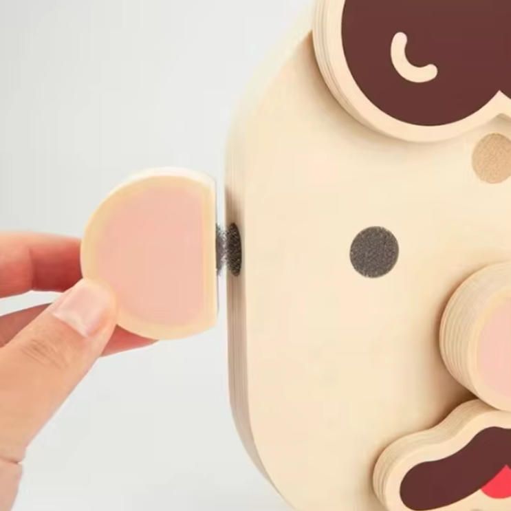 Imagination Gift for Baby Cognitive Facial Features Building Blocks Puzzle Construction Toy