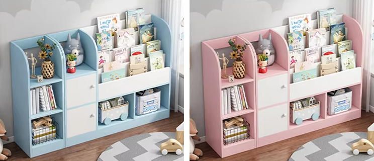 Modern Children Bookcase Furniture Baby Wooden Bookshelf Kids Wooden Bookcase for Children