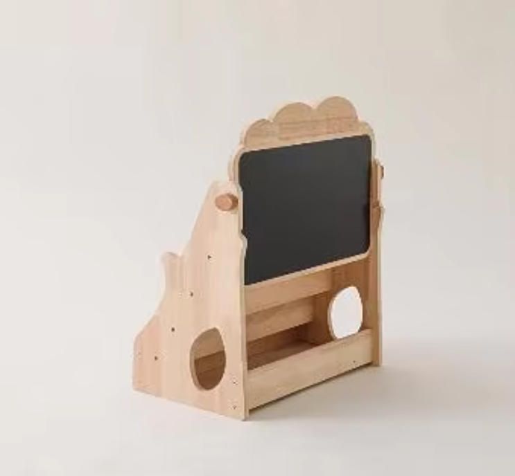 Montessori Multi-functional Bookshelf with Blackboard for Drawing and Writing Practice