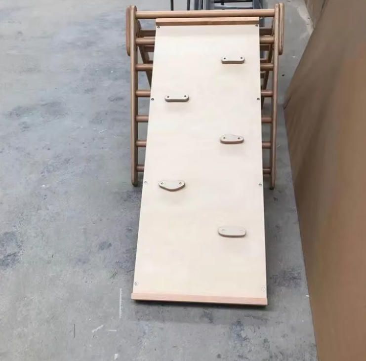 Kids Indoor Playground Wooden Climber Frame Triangle Adventure with OEM Box for Training Camping Daycare Garden Colorful Design