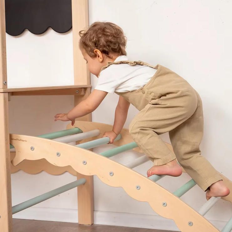 Children's Indoor Wooden GYM Climbing Frame for Toddlers and Kids Playground Equipment