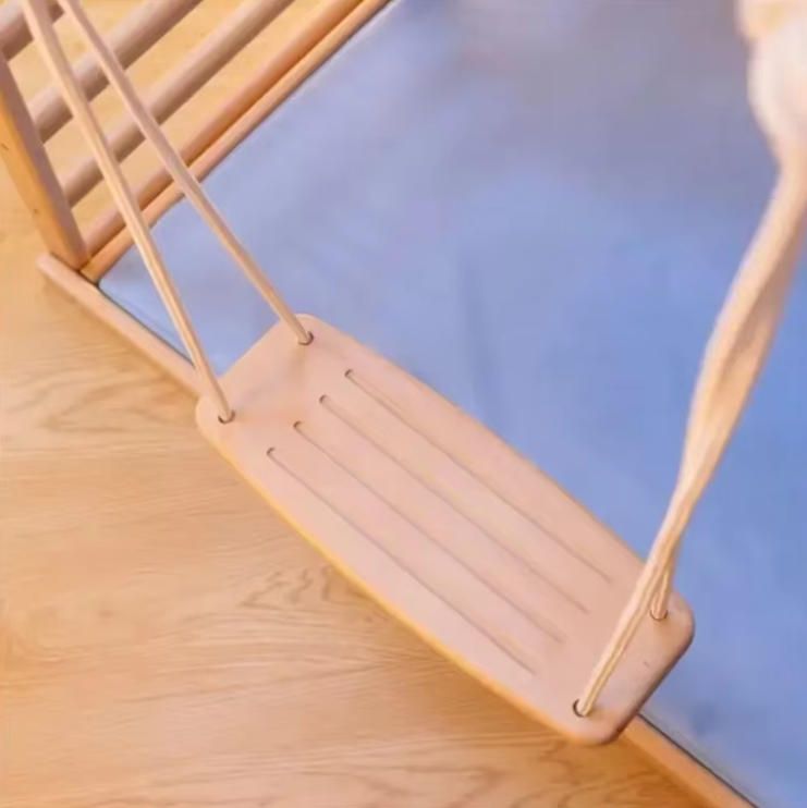 Solid Wood Climbing Frame for Children Durable Wooden Climbing Structure