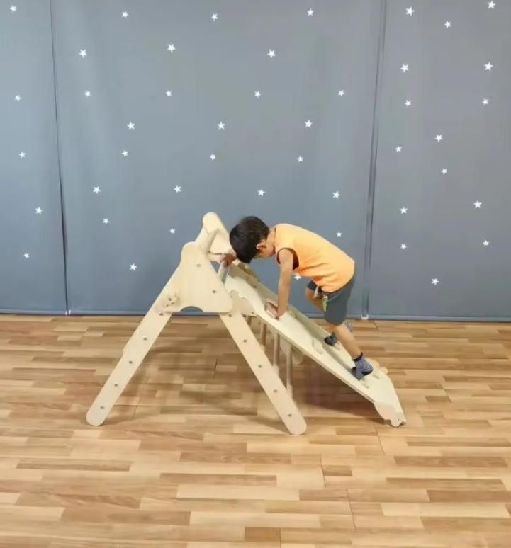 Kids Toys Indoor Sports Equipment Balance System Training Game Wooden Climbing Frame for Toddler