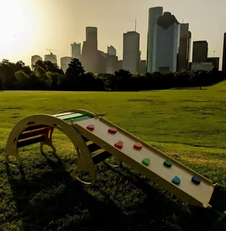 2022 Hot Sale New Wooden Rocking Play Colorful House Toys Climbing Frame Balance Educational Toys Gift