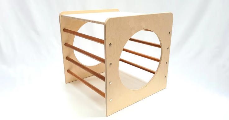 Kids Indoor Wooden Toy Wooden Climbing Cube - Cube Only