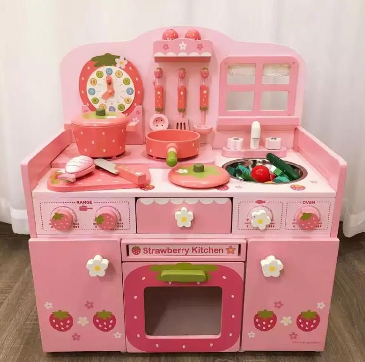 Wooden Cooking Toy Set for Kids 3-6 Years Old Home Kitchen Tools for Preschool Educational Birthday Gifts