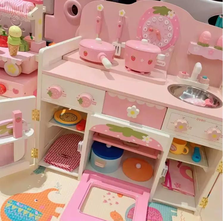 Wooden Cooking Toy Set for Kids 3-6 Years Old Home Kitchen Tools for Preschool Educational Birthday Gifts