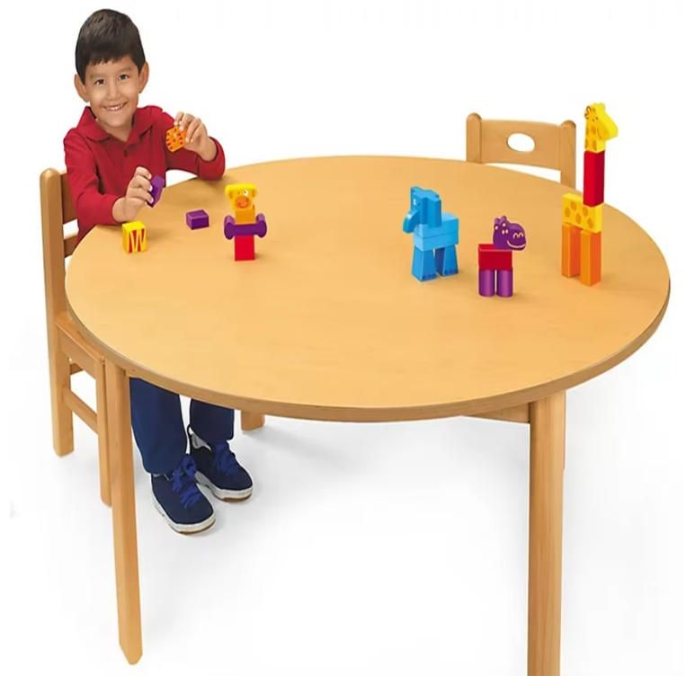 Custom Wooden Furniture for Children Classic Birch Round Tables Children Furniture