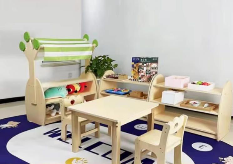 Montessori Wooden Toy Storage Shelf for Kindergarten and Early Education Centers Handcrafted Woodcrafts