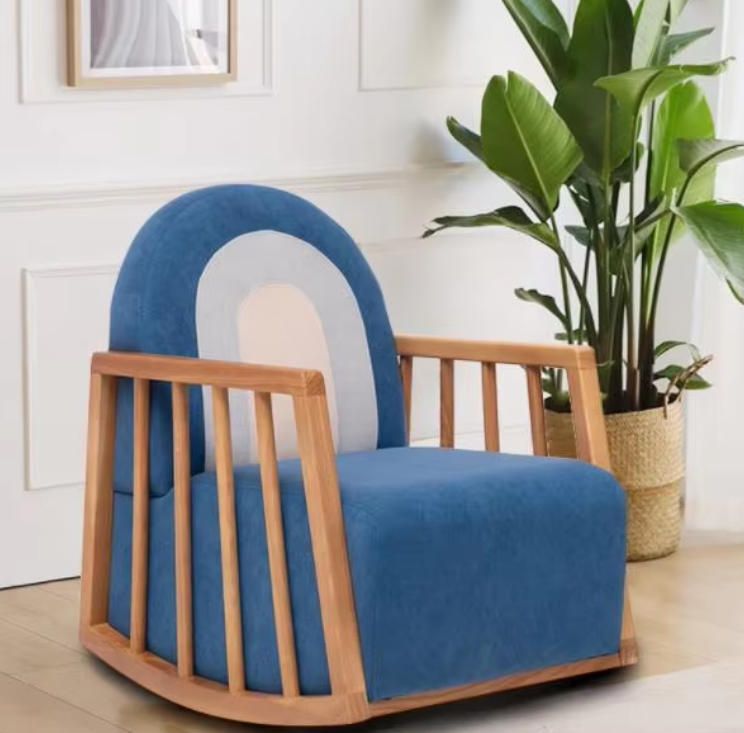 Children's Room and Kindergarten Soft Leather Reading Chair, Single/Double Seat with Backrest for Home Use