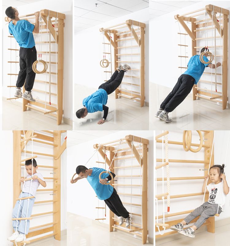 Wall Bars Wood Stall Bar Swedish Ladder Home Gym Gymnastic Climbing Factory
