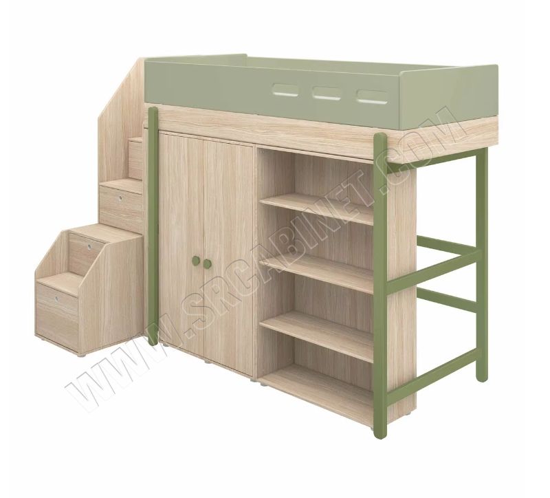 New Design Loft Children Beds Toddler Storage Space Solid Wood Children Beds With Many Colors For Your Choose