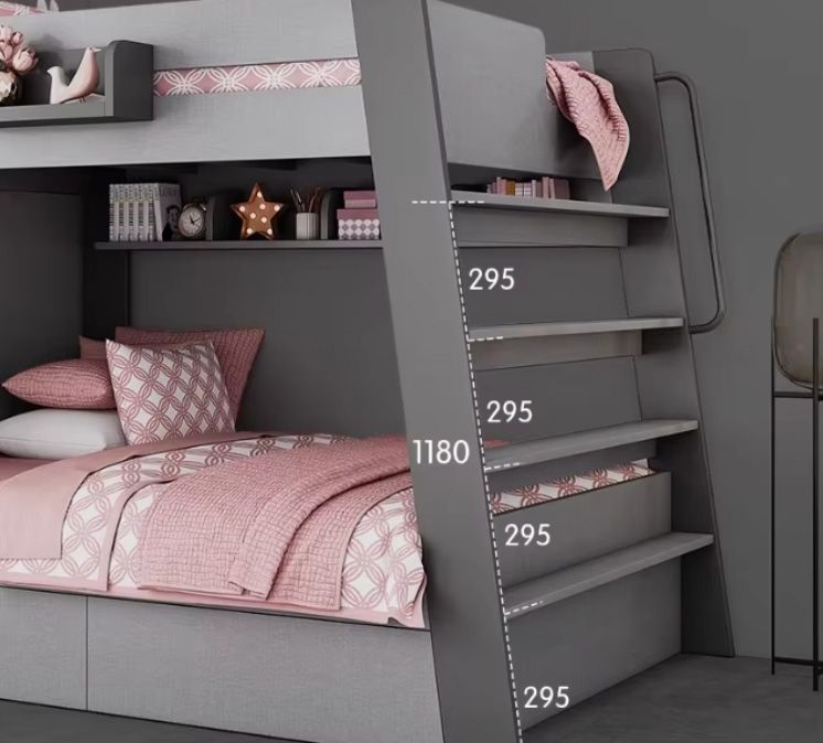 Multi-function Bed Upper and Lower Table Children's Bed Wooden Minimalist Design Bunk Bed For Small Bedroom