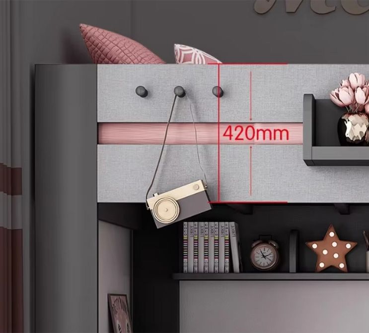 Multi-function Bed Upper and Lower Table Children's Bed Wooden Minimalist Design Bunk Bed For Small Bedroom