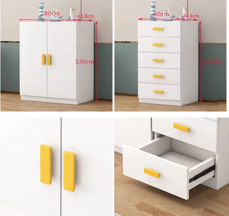 Simple Wooden Wardrobe for Home Bedroom Storage Cabinet for Boys and Girls Children's Storage Drawer Cabinet