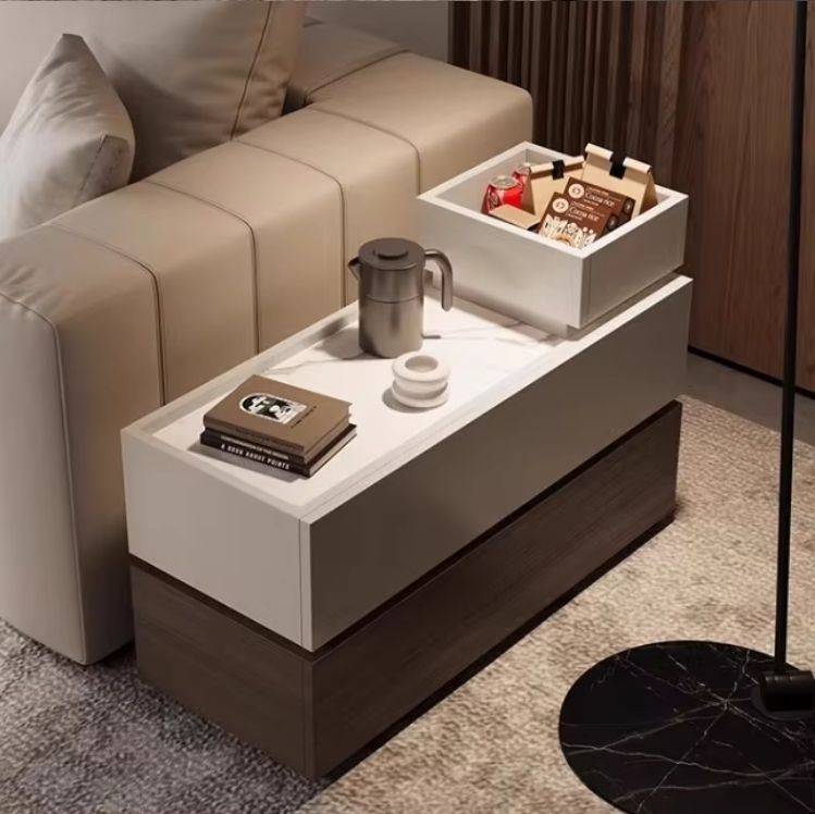 Modern Minimalist Edge Cabinets Customized Rectangular Living Room Furniture with Creative Storage Narrow Sofas