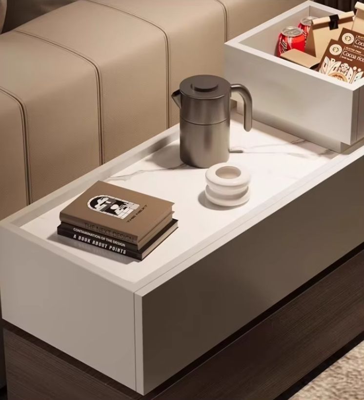Modern Minimalist Edge Cabinets Customized Rectangular Living Room Furniture with Creative Storage Narrow Sofas