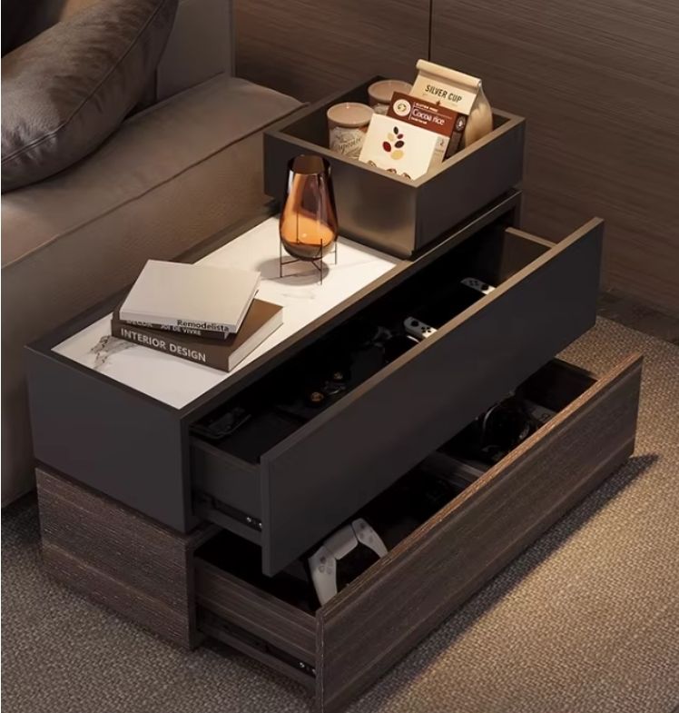 Modern Minimalist Edge Cabinets Customized Rectangular Living Room Furniture with Creative Storage Narrow Sofas