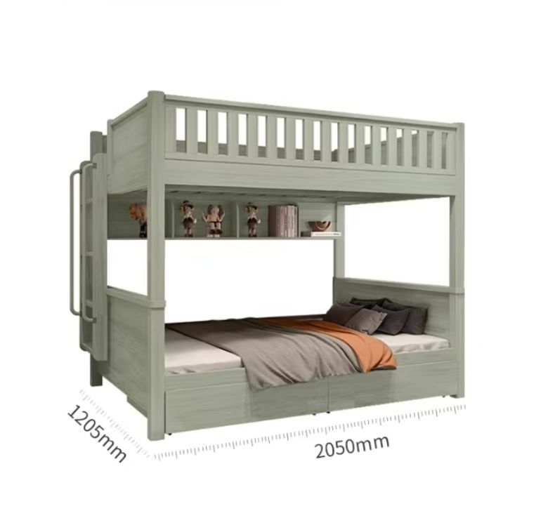 Customized Detachable High Low Beds Modern All Solid Wood Double Decker Bunk Beds for Children