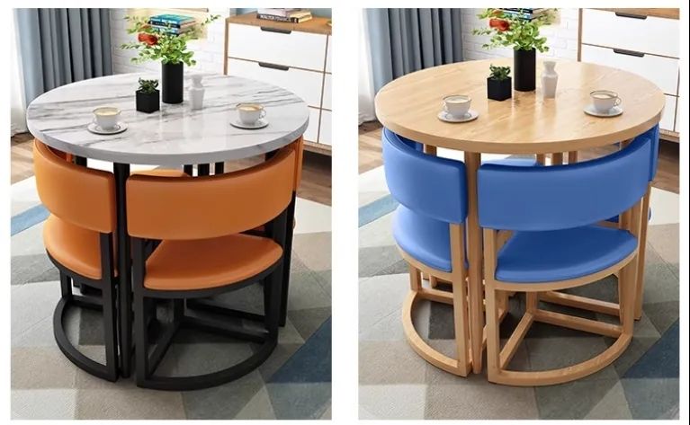 Small Table Chair Set for Reception Negotiation Sales Department Milk Tea Coffee Shop Rest Area Apartment Balcony Kitchen Use