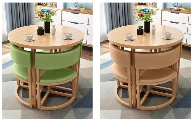 Small Table Chair Set for Reception Negotiation Sales Department Milk Tea Coffee Shop Rest Area Apartment Balcony Kitchen Use