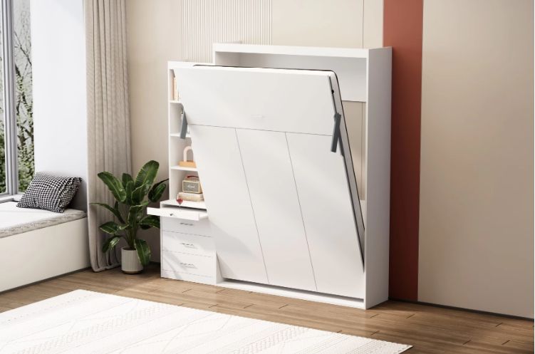 Multipurpose Space-Saving Vertical Murphy Bed Folding Hidden Wall Bed Mechanism