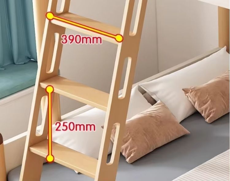 Modern All Solid Wood High-Low Bunk Bed for Children Car Bed Design for School and Home with Mother's Bed for Bedroom