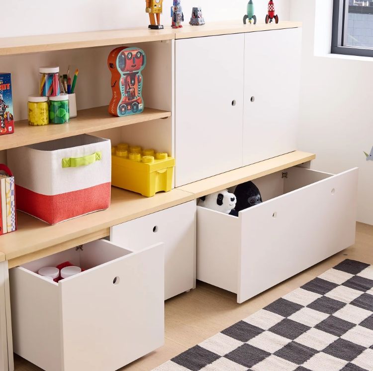 Modern Kids' Cabinet Furniture Wooden Storage Essentials Set