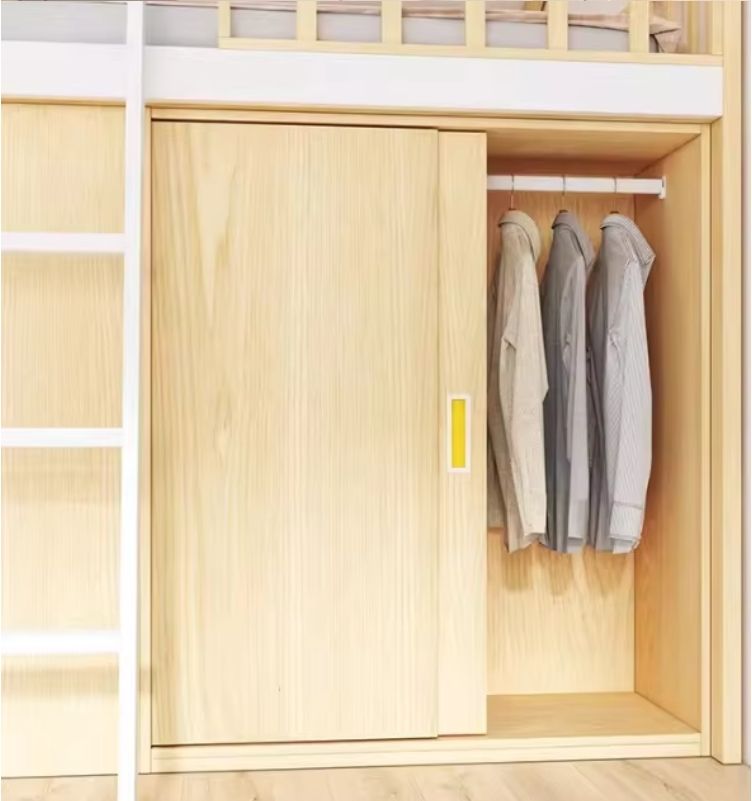 Customized Children's Solid Wood Treehouse Bed with Thick Bottom Cabinet Small-Sized Wooden House Wardrobe Bed