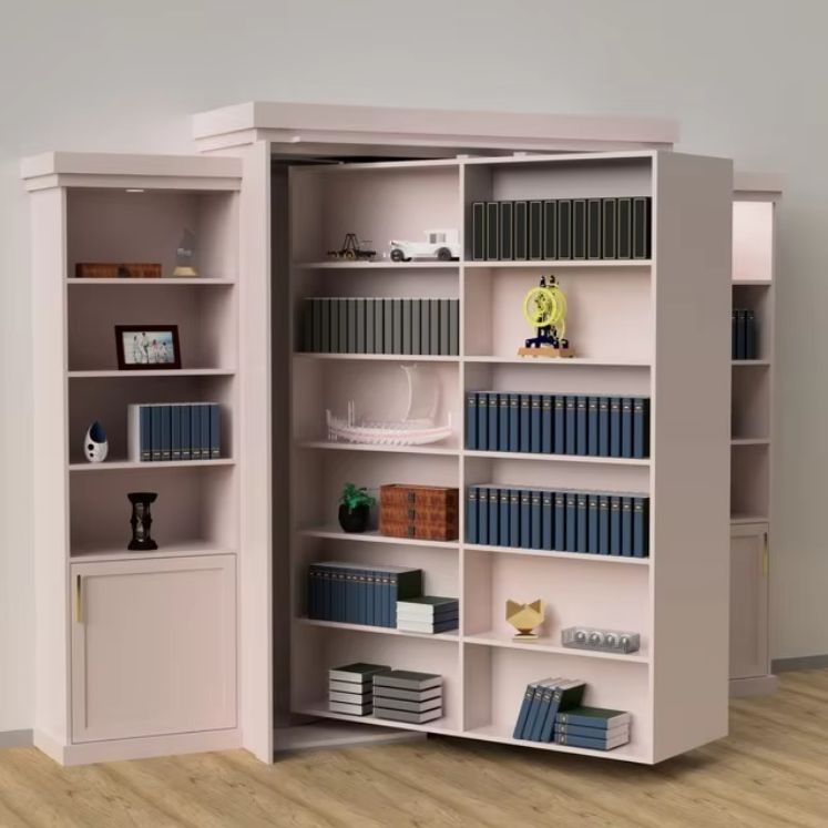 Modern Wood Panel Style Murphy Bed with Rotating Design for Living Room Use