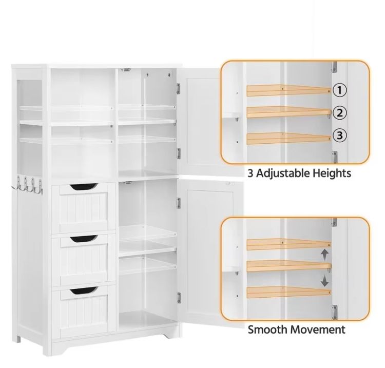 Versatile Extendable Cabinet for Home Furniture Organization Farmhouse Bathroom Hall School Hospital Apartment Basement Office