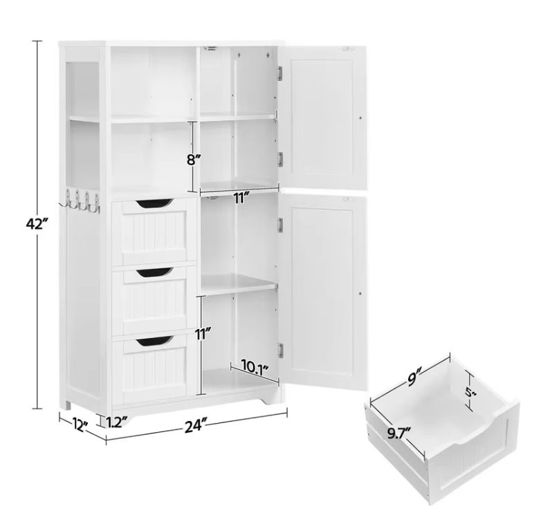 Versatile Extendable Cabinet for Home Furniture Organization Farmhouse Bathroom Hall School Hospital Apartment Basement Office