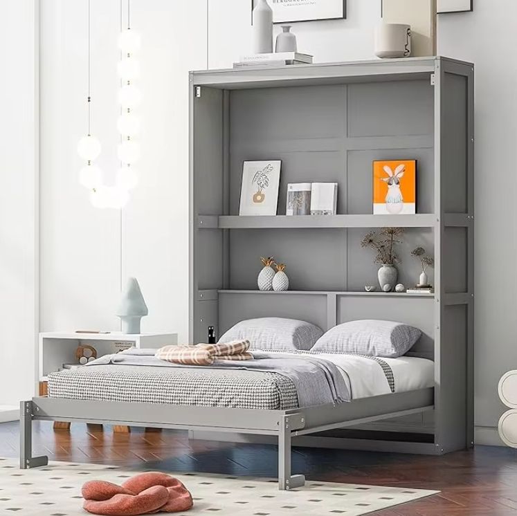 Single Retractable Folding Murphy Bed for Small Households and Apartments Hidden in Bedroom Walls