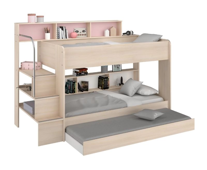 New Design Wooden Dormitory Bunk Bed with Ladder Drawer Elegant Furniture for Practical Living Space