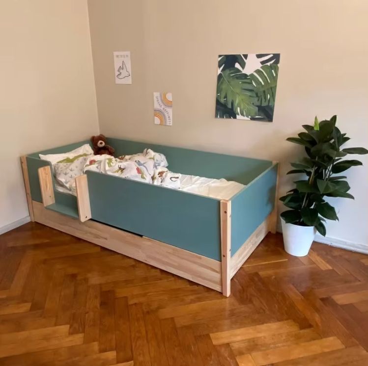 Montessori Toddler Bed with Slats Wooden Platform Bed and Floor Bed Elegant Design for Younger Kids