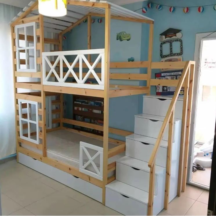 Bedroom furniture wood kids bunk bed furniture children wooden baby bunk bed for kids